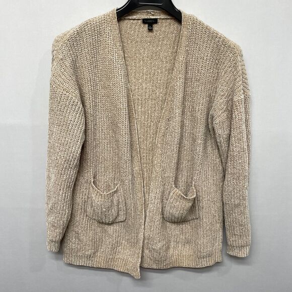 Talbots Women Open Front Sweater Top Size Large Polyester Beige B355 -5 - Picture 10 of 16